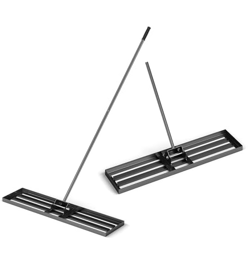 SOARS Rasen Rakel, Rasen Nivellierrechen mit 170 cm ergonomischem Stiel, Rasenrechen aus hochwertigem Metall, ideal für die Rasenpflege (106 cm x 25 cm)
