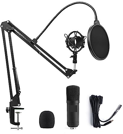AIRYSSFU Kit scheda audio, Microfono a condensatore Interfaccia professionale for studio di registrazione, scheda Podcasting Microfone(A03 Microphone)