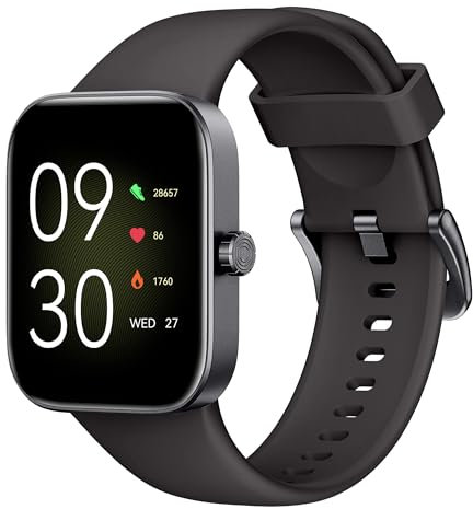 ASWEE Smartwatch, 1.85'' Schermo Orologio Smartwatch Uomo Donna con Chiamata e Risposta Vivavoce, Smart Watch con Contapassi, Cardiofrequenzimetro da Polso, 200+ modalità Sportive per Android iOS