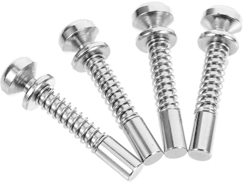 Gogogmee Chiavistelli a Molla Perno di Chiusura Resistente e Duraturo in Ferro Argento 4 Pezzi per Culla e Finestre per Sicurezza Porte e Gabbie