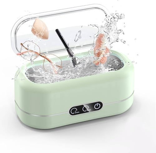 Pulitore Ultrasuoni 48KHz Pulitore Ultrasuoni Occhiali Lavatrice Ultrasuoni 350ml Pulitore a Ultrasuoni Dotato di 2 modalità, Adatto per Gioielli, Occhiali, Orologi, Anelli