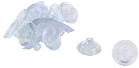 sourcingmap 20pcs Ventouses Anti-collision Transparente en Caoutchouc pour Verre Bureau Maison Coussinet Suspension à Ventouse 20mm Diamètre