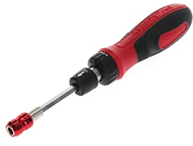 Gedore Giravite Portainserti e Cricchetto, Esagonale 1/4 pollici, 6.3 mm, Giravite Telescopico e Reversibile, R38910000