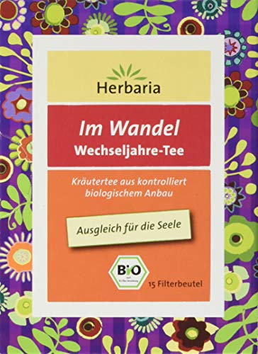 Herbaria Im Wandel Wechseljahretee bio 15FB – 100% Bio-Kräutertee im Filterbeutel – ausgleichende Teemischung, ideal für die Wechseljahre – natürlich wohltuender Teegenuss
