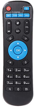ESden Remote Control Per M8S PRO Android TV Box, telecomando universale compatibile con televisore, controllo vocale, batterie AAA necessarie