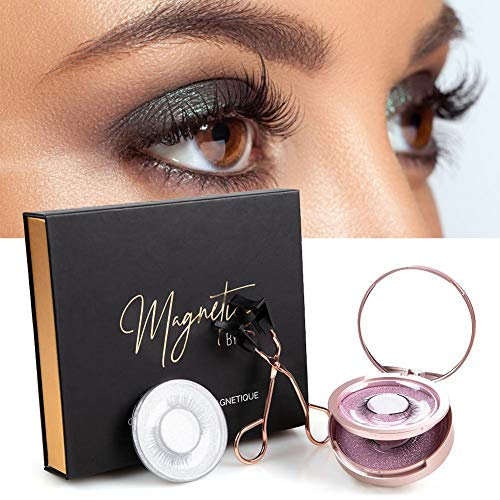 Cils Magnetique Naturel 3 Paires, Faux Cils Magnetique Reutilisable Avec Des Pincettes, Aimants Ultra-Minces, Poids Léger, Aucune Colle Requise