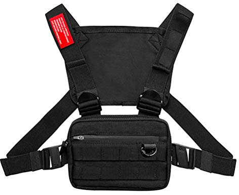Fashion Chest Bags,Tracffy Shoulder Bag Front Pack Chest Rig Crossbody Bags Backpack, Outdoor Streetwear Strap Vest Chest BagsSport Chest Pocket Bag