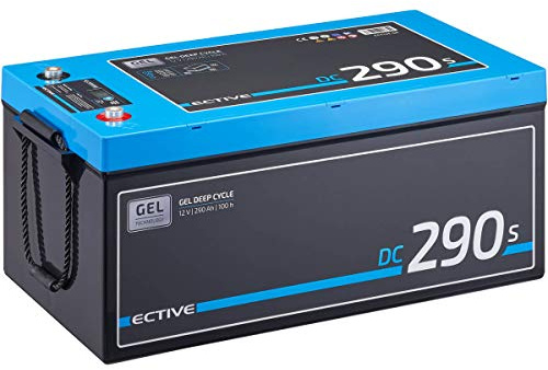 ECTIVE GEL DC290S 12V 290Ah, VRLA Solarbatterie für Boote, Van, Wohnmobil | Deep Cycle Versorgungsbatterie mit LCD-Anzeige wartungsfrei, Camper, Zuverlässige Gel-technologie, Vielseitig Einsetzbar