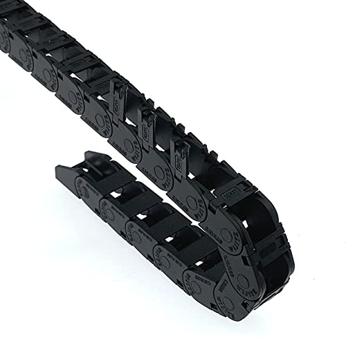 Veekaft Mini Schleppkette Innenmaße 10x11 mm Serienlänge 1000 mm Verstärkte Nylonband-Endverbinder Geeignet für 3D-Drucker und CNC (R28, 10x11)