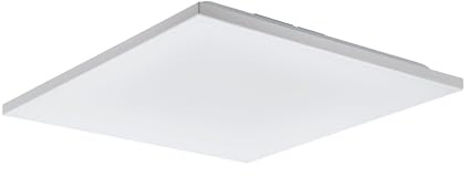 EGLO LED Panel Calemar, quadratische Deckenlampe, Deckenleuchte aus Kunststoff und Metall in Weiß, Aufbauleuchte für Büro und Küche, neutralweiß, 44x44 cm