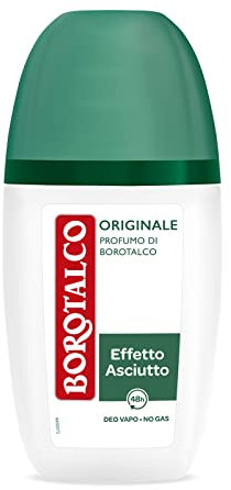 Borotalco, Deodorante Vapo Originale, Formula Senza Alcool con Talco a Cristalli Attivi, Tripla Protezione Asciutta, Profumo di Borotalco - Formato da 75 ml