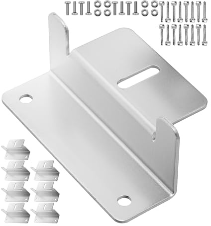 Z-Halterung für Solarpanel, 8 Pack, aus Aluminium, inkl. Befestigungsschrauben, Z-Winkel Halter für Solarmodul, Montagehalterung für Wohnwagen, Transporter, Boot, Befestigung Photovoltaik Panel Dach