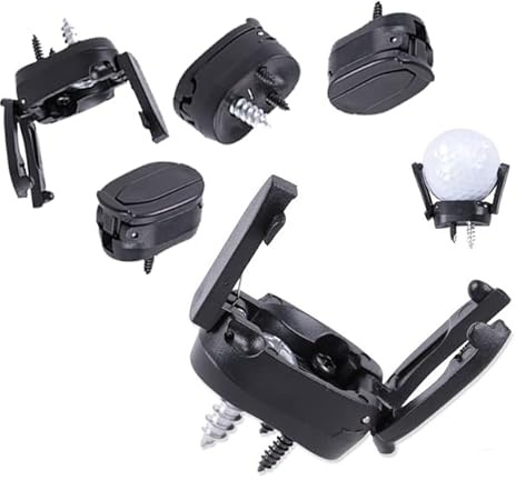 Vokowin 6 stücke Golfball Pick Up Tool, Putter Grip Black Retriever Kunststoff Kralle Greifer Ball Klaue Putter Golf Zubehör Werkzeug Schwarz (K238-6)