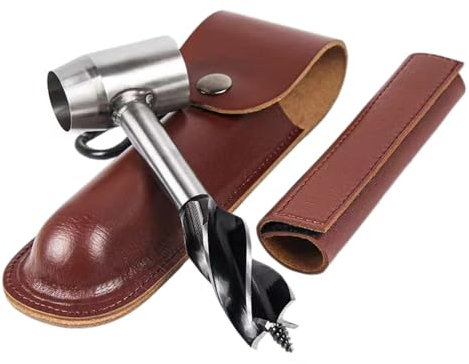 Bushcraft Hand Auger Wrench Survival Settlers Tool Manual Equipment Scotch Eye Wood Drill Nail and Hand Hole Punch for Camping, Bushcraft and Outdoor