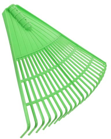 BCOATH Rastrillo De Jardín Plástico con Dientes para Arbustos Herramienta Resistente para Césped y Huertos Útil para Deshierbe y Limpieza Exterior Verde