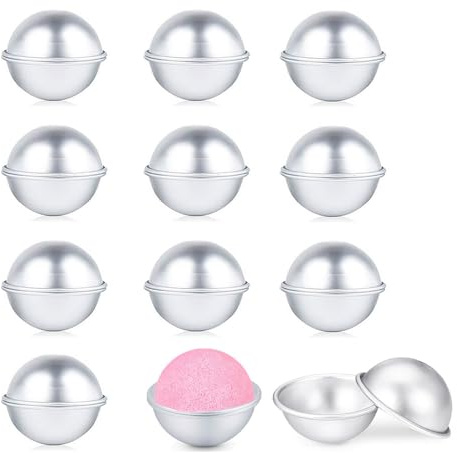 12 Set DIY Metall Bad Bommal Form mit 1 Größe 24 Stück, für Geschenke & Machen Sie Ihre eigenen Fizzles, 5,5 cm