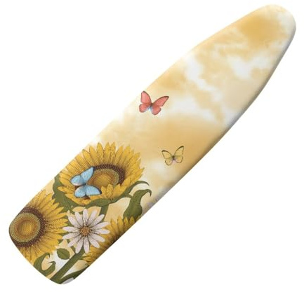Treer Copri ASSE da Stiro, Copriasse da Stiro Universale con Bordo Elastico, Copertura ASSE da Stiro per 132-139cm x 33-40cm ASSE da Stiro, Resistente allo Sporco (Tie Dye Girasole)
