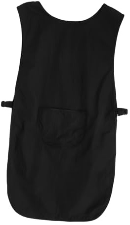 COLLBATH Hårstylist Arbetsjacka Unisex Barber Vest Ärmlös Förkläde Med Fickor Vattentålig Och Fläckresistent Reversibel Design För Frisörsalonger Och Hårbehandlingar Svart