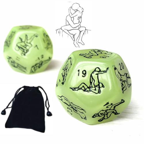 AJOHBM Dadi PoliedriciIn camera da letto, regalo di carte da tavolo come giochi per coppia-Y3D18Z