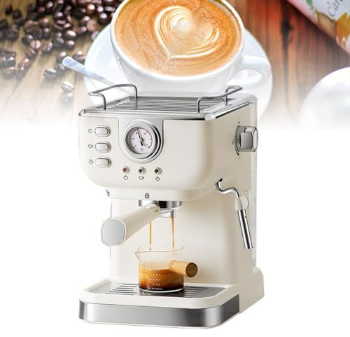 Cafetera espresso con control de temperatura de 92 °C, capuchino para el hogar, control de temperatura inteligente, molinillo de café, ideal para hogares, restaurantes, hoteles, cafeterías y regalos.