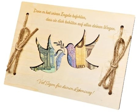 Hochzeitskarte edel aus Holz, Holzpostkarte mit Motiv, Grußkarte aus Holz, lustiges und originelles Geschenk, für das Brautpaar, Geschenke für Freunde und Verwandte(Zwei Tauben)
