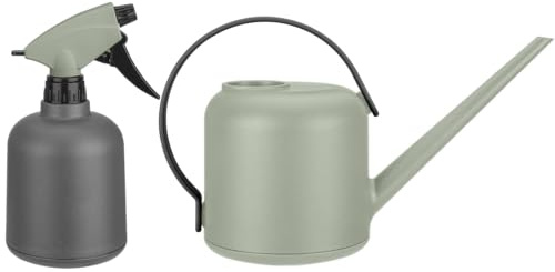 Elho Regadera y Pulverizador B.for Soft - Set para Plantas de Interior - 100% Plástico Reciclado - Verde/Verde Piedra