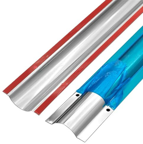 JSFYJZYZ Canalina Passacavi Adesiva, Canalina Passacavi Calpestabile in Acciaio Inox, Spesso e Anti-calpestio, 100cm con per Casa e Ufficio(0.8x4x100cm/0.31x1.5x39in)