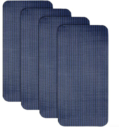Swimming Pool Cover Repair Patches 4pcs with Waterproof PE Material Self for Quick Pool Cover Damage Fix (Large blue)