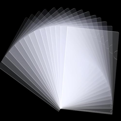 Tmefoy 30 Pcs Klarsichthüllen A4 Glasklar Seitlich Offen, Klarsichtfolien Aktenhüllen Prospekthüllen, A4 Sichthüllen für Papier, Mappen, Büro Der Schule
