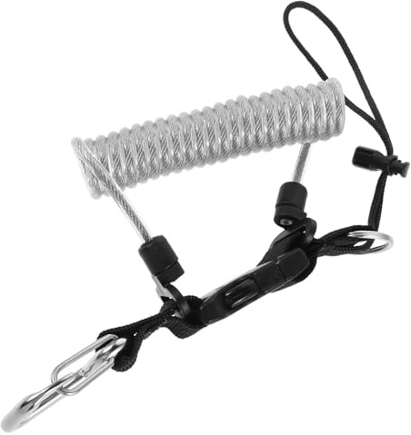 UTHCLO Dragonne de Plongée Sous-marine avec Boucle à Dégagement Rapide en Acier Inoxydable et Mécanisme à Ressort pour Caméra Argenté, pour Activités Aquatiques