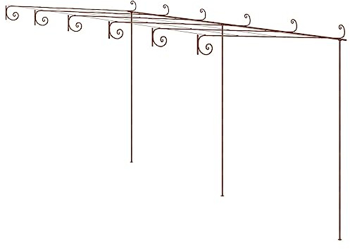 Generico Pergolato da Giardino Marrone Anticato 6x3x2,5 m in Ferro,Casa e Giardino,Prato e Giardino,Vita all'aperto,Strutture da Esterno,Archi, tralicci e pergole,Marrone,23.3 kg,313999