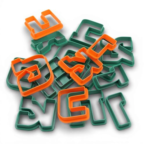 Alefbet Set di 27 formine per biscotti, lettere ebraiche, formine per biscotti | diverse dimensioni (65 mm)