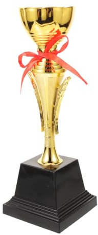 IMIKEYA Coppa d'oro per Eventi Comunitari e Tornei, Design Elegante in Lega di Zinco e Plastica, Uso Versatile Come Premio Autorevole per Adulti