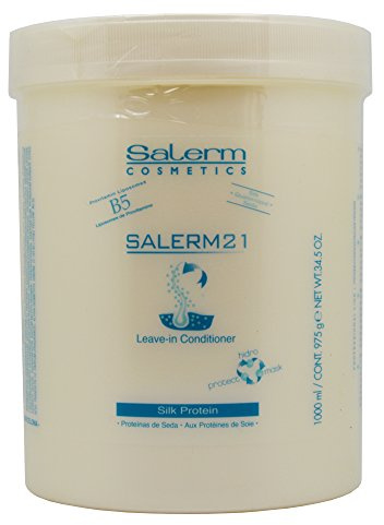 Salerm Cosmetics 21 LEAVE-IN Conditioner, B5 Provitamin Lipsomes & Silk Protein (34.5 oz - large tub size)