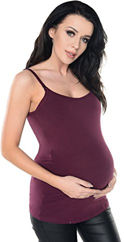 Purpless Maternity Pregnancy Nursing Cami Drop Down Clips Bust Support Camisole Vest Top Pregnant Breastfeeding Women 8028 (10, Plum)