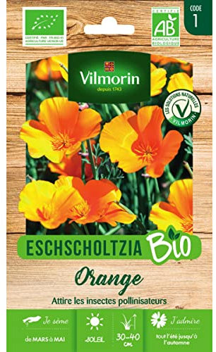 Vilmorin Sachet graines Eschscholtzia Orange Bio - Eschscholzia californica