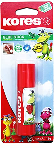 Kores - Fantasy: Colla Stick per Bambini, a Forte Tenuta, Sicura e Non Tossica, Ideale per la Scuola, Confezione da 1 x 15g