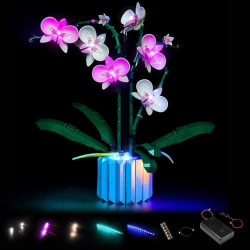 LocoLee Licht Set Kompatibel mit Lego 10311 Orchidee Blumen Botanical Collection, Nur Lichter Set, Licht Beleuchtung Set Compatible with Lego Orchidee (Nicht enthalten Modellset)