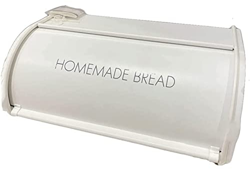 ABGRC Cocina Panera Panera de Metal, Caja de Pan con Tapa Enrollable, Recipiente de Pan Vintage para encimera de Cocina, Soporte de Pan de Gran Capacidad Decoración
