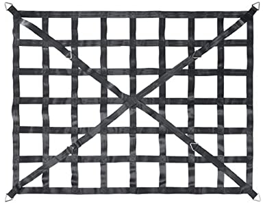 ihreesy Filet de Chargement de Camion,Filets de Chargement Robustes pour Lit de Ramassage Filet de Réglage de la Sangle avec Crochets pour Remorque de Camionnettes SUV,167cm x 127cm