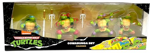 Set Colección Tortugas Ninja (4 Figuras) - Estilo Retro 90's - Figuras no articuladas de Comansi