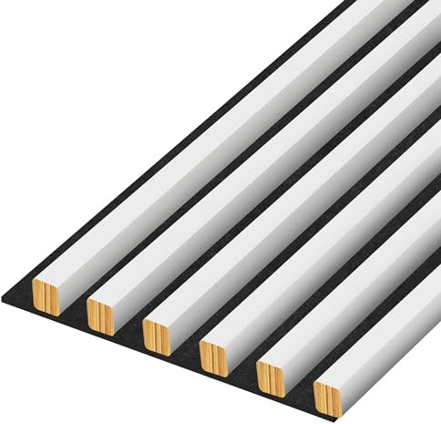 Jeu de lattes en feutre pour un aménagement intérieur individuel, 20x20 mm, largeur 24,6 cm, longueur 275 cm Panneaux en bois, panneaux muraux, aspect bois, mur à lattes