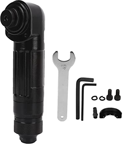 NDNCZDHC 3/8 Zoll Winkel-Luft-Stabschleifer, 15000 U/min, Hochfestes Pneumatisches Winkelschleifer-Werkzeug, Luftbetriebene Winkelschleifmaschine aus Aluminiumlegierung Mit Sechskantschlüssel