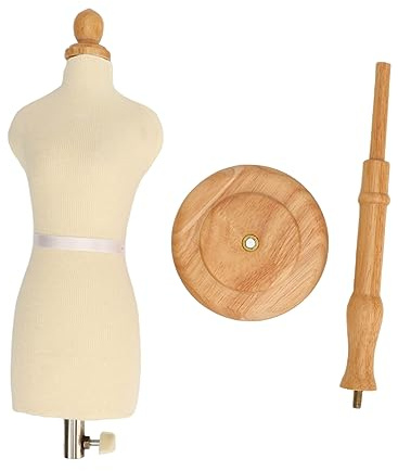 Pwshymi Forma per Abito Torso Manichino da Cucito, Forma per Abito Femminile su Misura Forma da Sarta Appuntabile con Supporto per Esposizione (Tipo 1)