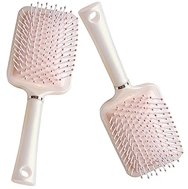FRCOLOR 2 Stück-pack Luftkissen Haarbürsten für Frauen mit Massagefunktion Kunststoff Paddelbürste zum Entwirren und Kopfhautmassage für Alltag und Styling
