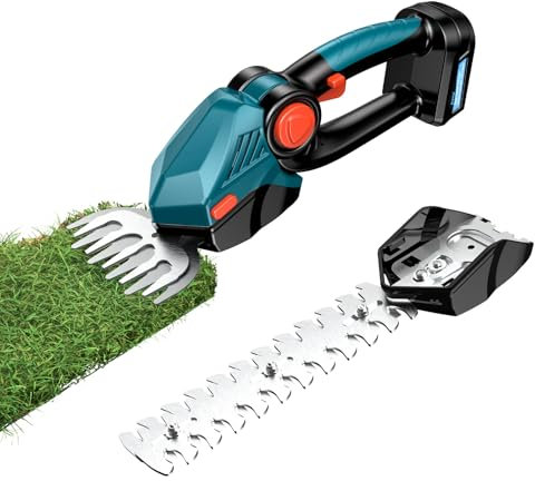 Anancyi Gartenschere Akku,Gras- und Strauchschere 2-in-1 Bürstenloser Motor,Ergonomischer Griff,Kompatibel mit Makita 18V Akku,Handliche Heckenschneider für Garten,Zaun,Gartenarbeit（Ohne Batterien）