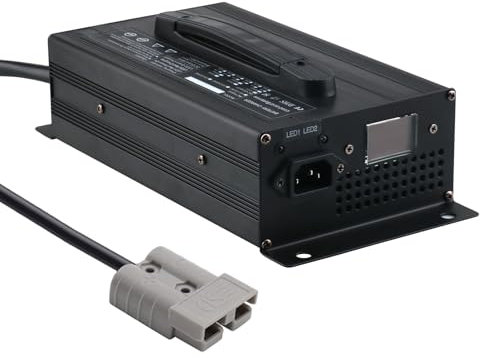 WJIANY Chargeur Batterie 1200 W 12 V/24 V/36 V/48 V/60 V/72 V Chargeurs Batterie Chariot Élévateur avec Prise Anderson 50 A pour Chariot Élévateur Électrique Transpalette Voiturette Golf,36v 25a
