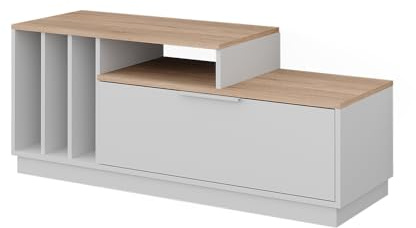 Vicco Tablero bajo Betti, Blanco/Sonoma, 120 x 49.9 cm