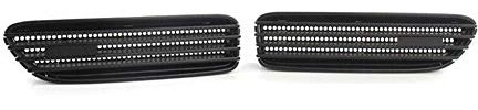 QASULER Auto-Seitengrill, Kotflügel, Lüftungsschlitze, Dekoration, Mattschwarz, Ersatz, for, for M3 E46 2001–2006, Auto-Styling-Zubehör Kühlergrill fürs Auto