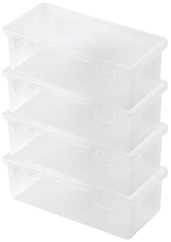 Torytoe Stiftebox, 4 Stück Stifte Box Stiftebox Organizer Große Harte Federmappe mit Snap-Dicht Deckel Bürobedarf Aufbewahrungsbox für Schreibwaren Aquarellstifte Pinselmalstifte Zeichnungs Werkzeuge